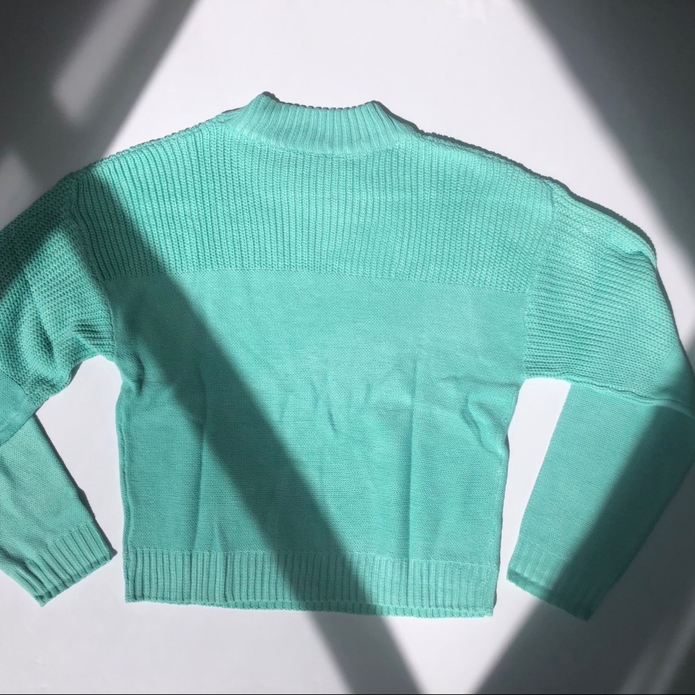 Turquoise Cable Knit Sweater - Picture 4 of 7